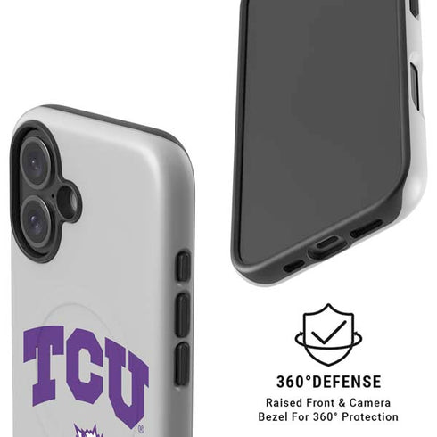 Texas Christian University Horned Frogs Logo Print iPhone 16 Plus Magsafe Impact Case